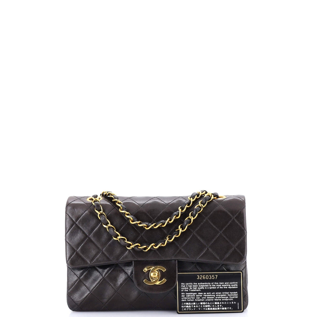 Vintage Classic Double Flap Bag Quilted Lambskin Small