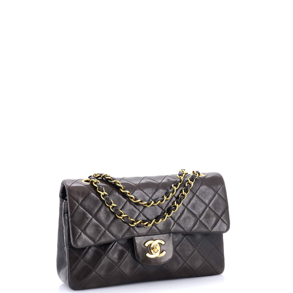 Vintage Classic Double Flap Bag Quilted Lambskin Small