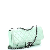 Pleated Chain Flap Bag Quilted Calfskin Medium