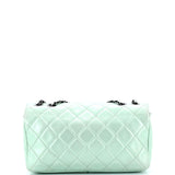 Pleated Chain Flap Bag Quilted Calfskin Medium