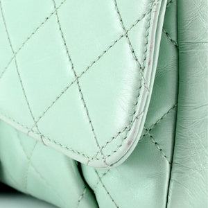 Pleated Chain Flap Bag Quilted Calfskin Medium