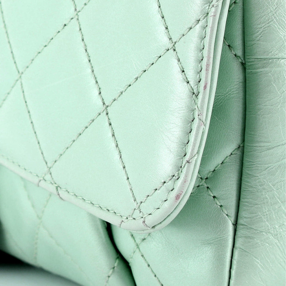 Pleated Chain Flap Bag Quilted Calfskin Medium