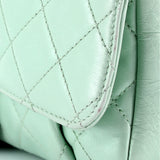 Pleated Chain Flap Bag Quilted Calfskin Medium