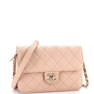 Like a Wallet Flap Bag Quilted Caviar Small