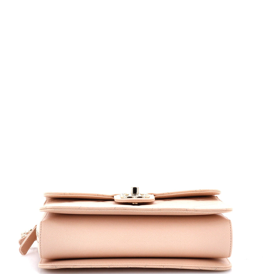 Like a Wallet Flap Bag Quilted Caviar Small