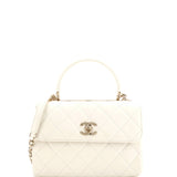 Trendy CC Top Handle Bag Quilted Lambskin Small