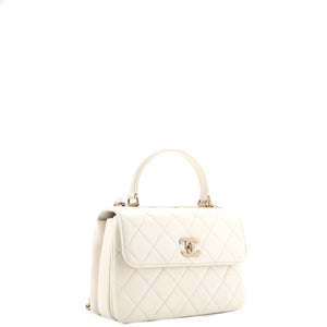 Trendy CC Top Handle Bag Quilted Lambskin Small