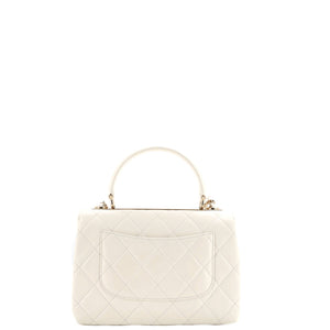 Trendy CC Top Handle Bag Quilted Lambskin Small
