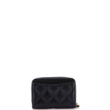 CC Zip Coin Purse Quilted Caviar Small