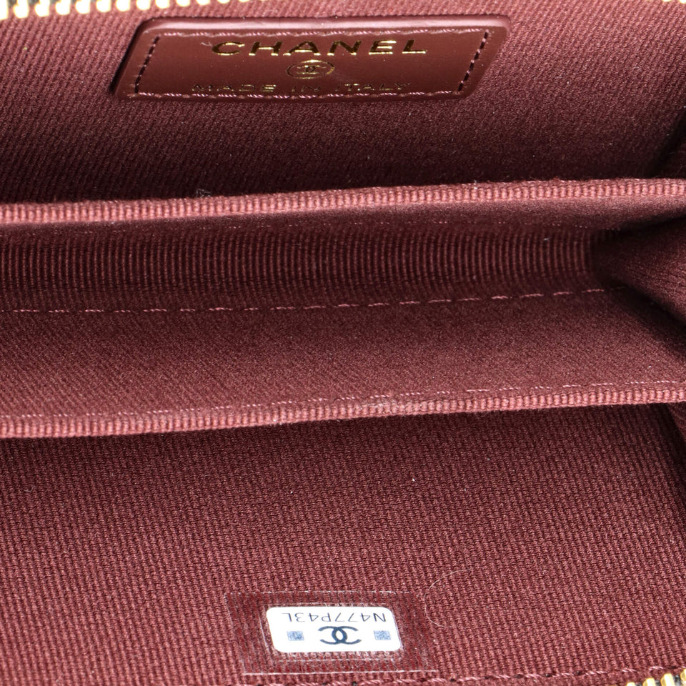 CC Zip Coin Purse Quilted Caviar Small