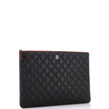 O Case Clutch Quilted Caviar Large