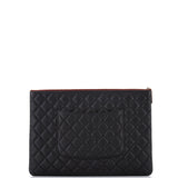 O Case Clutch Quilted Caviar Large