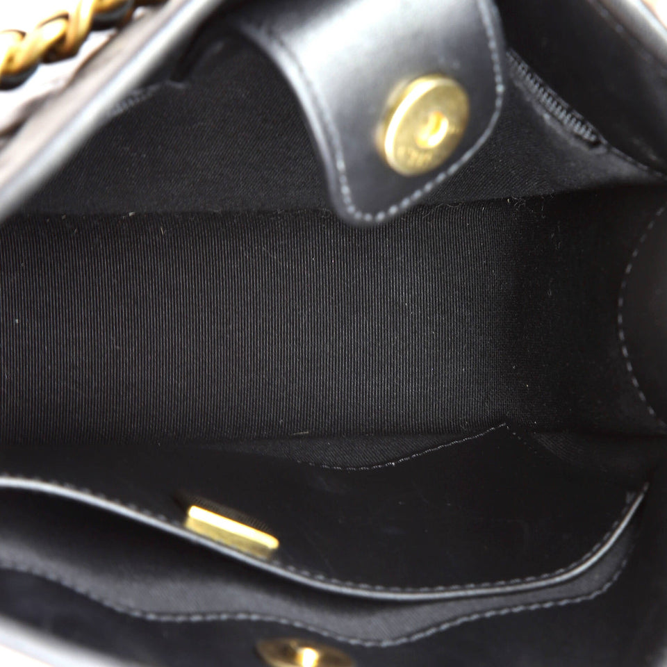 CC Front Pocket Chain Hobo Quilted Lambskin Small