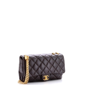 All Slide Long Flap Bag Quilted Lambskin Medium