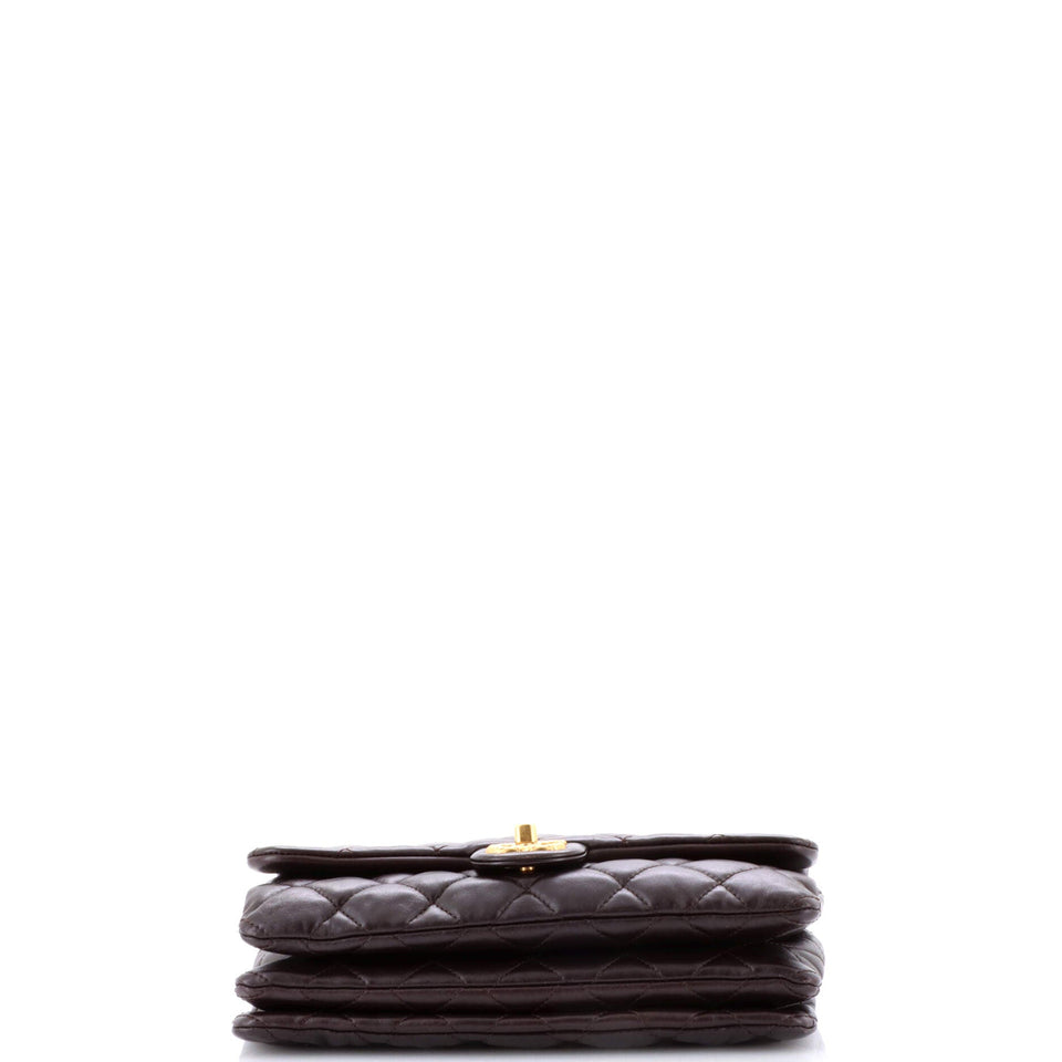 All Slide Long Flap Bag Quilted Lambskin Medium