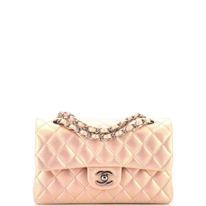 Classic Double Flap Bag Quilted Iridescent Calfskin Small