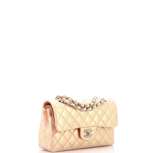 Classic Double Flap Bag Quilted Iridescent Calfskin Small