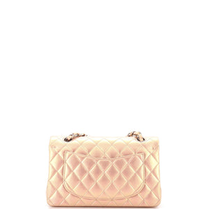 Classic Double Flap Bag Quilted Iridescent Calfskin Small