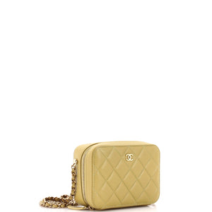 Square CC Chain Camera Bag Quilted Caviar Mini