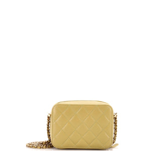Square CC Chain Camera Bag Quilted Caviar Mini