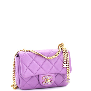 Pending CC Square Flap Bag Quilted Lambskin Mini