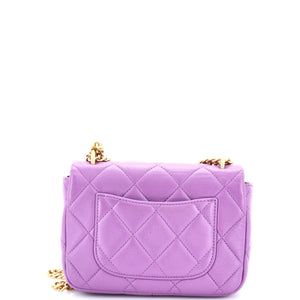 Pending CC Square Flap Bag Quilted Lambskin Mini