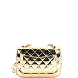 Classic Single Flap Bag with Star Coin Purse Quilted Metallic Leather Mini