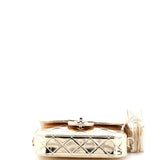 Classic Single Flap Bag with Star Coin Purse Quilted Metallic Leather Mini
