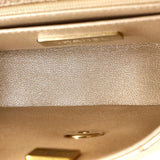 Classic Single Flap Bag with Star Coin Purse Quilted Metallic Leather Mini