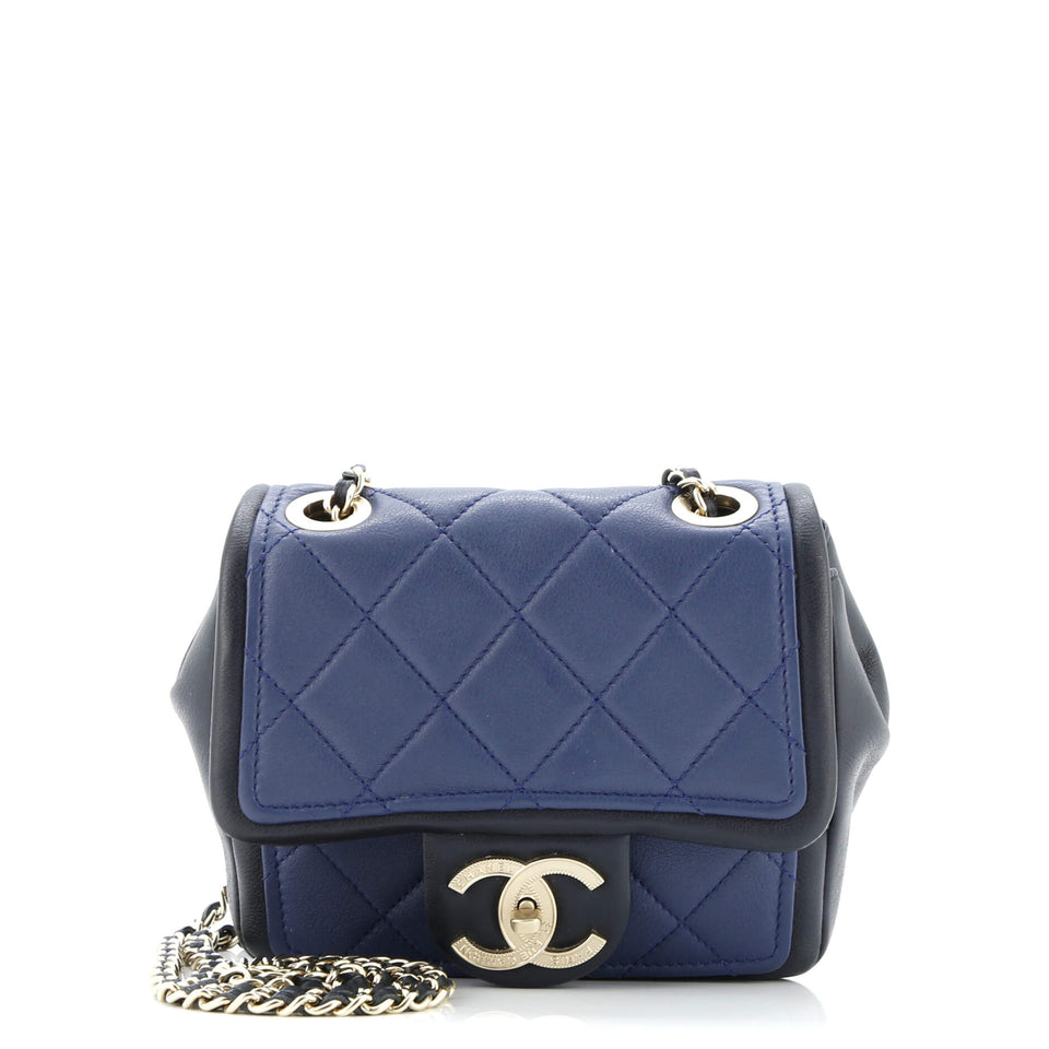 Graphic Flap Bag Quilted Calfskin Mini