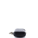 Classic Vanity Top Handle Phone Holder with Chain Quilted Lambskin
