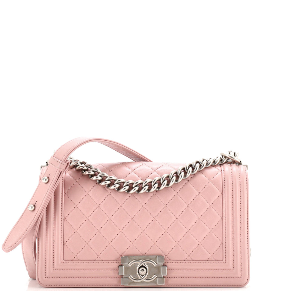 Boy Flap Bag Quilted Calfskin Old Medium