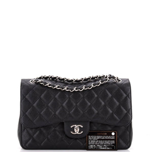 Classic Double Flap Bag Quilted Caviar Jumbo
