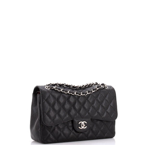 Classic Double Flap Bag Quilted Caviar Jumbo