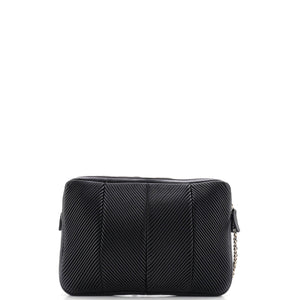 Clutch with Wristlet Chevron Lambskin Large