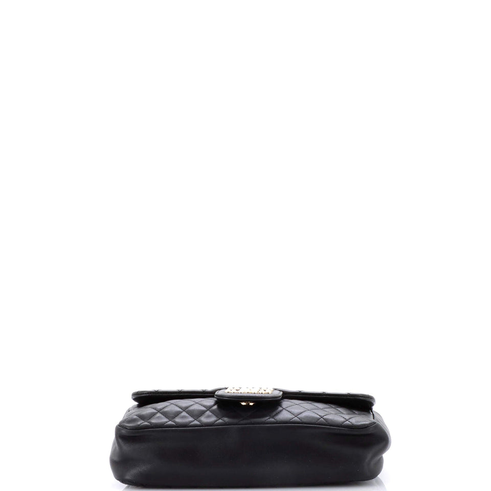Westminster Pearl Chain Flap Bag Quilted Lambskin Medium
