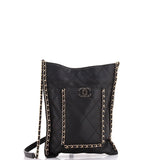 Flat Shopping Bag Quilted Calfskin Small