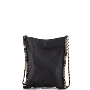 Flat Shopping Bag Quilted Calfskin Small