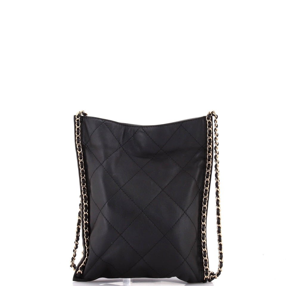 Flat Shopping Bag Quilted Calfskin Small