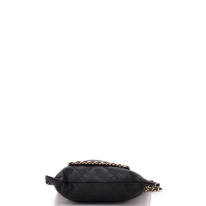 Flat Shopping Bag Quilted Calfskin Small