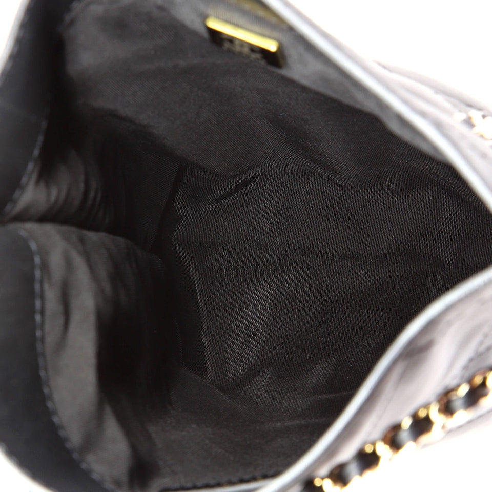 Flat Shopping Bag Quilted Calfskin Small