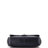 Double Stitch Flap Bag Chevron Lambskin Jumbo