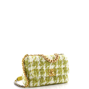 19 Flap Bag Quilted Tweed Medium