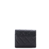CC Compact Classic Flap Wallet Quilted Caviar