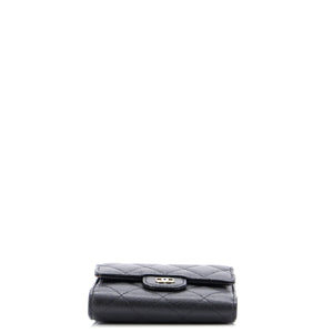 CC Compact Classic Flap Wallet Quilted Caviar