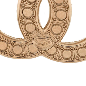 CC Brooch Metal with Crystals and Faux Pearls