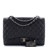 Classic Double Flap Bag Quilted Caviar Maxi