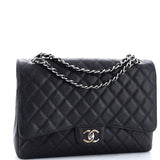 Classic Double Flap Bag Quilted Caviar Maxi