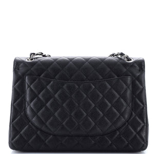 Classic Double Flap Bag Quilted Caviar Maxi