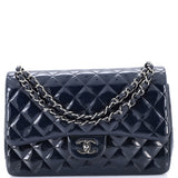 Classic Double Flap Bag Quilted Patent Jumbo
